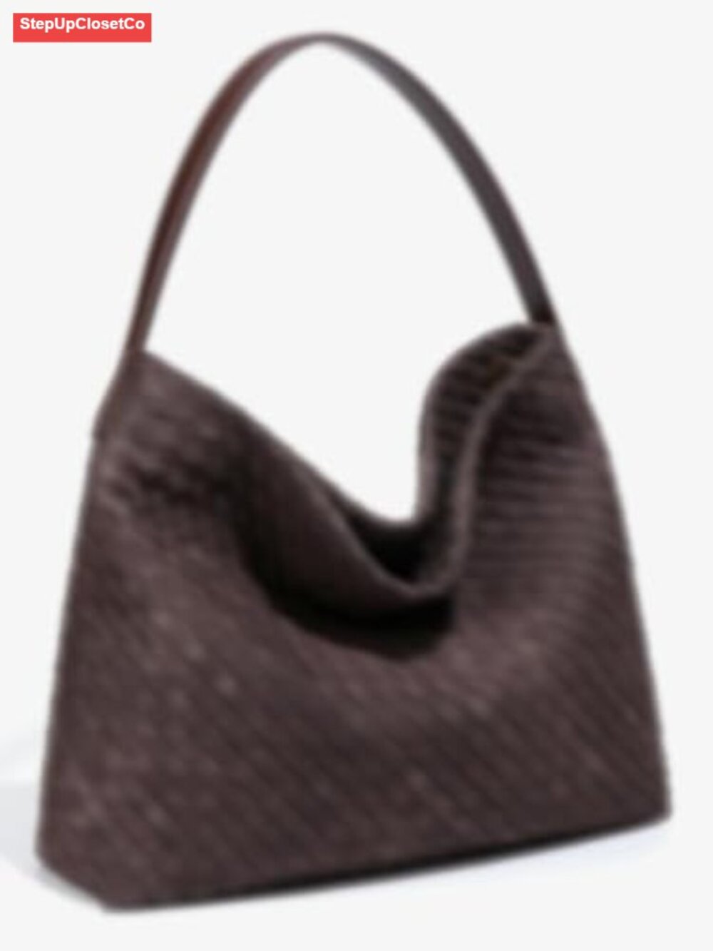 Slouchy Suede Woven Hobo Bag Women Crossbody Crescent Shoulder Satchel Tote - Picture 5 of 6